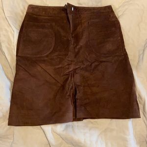 Brown suede Lilly Pulitzer skirt size 4